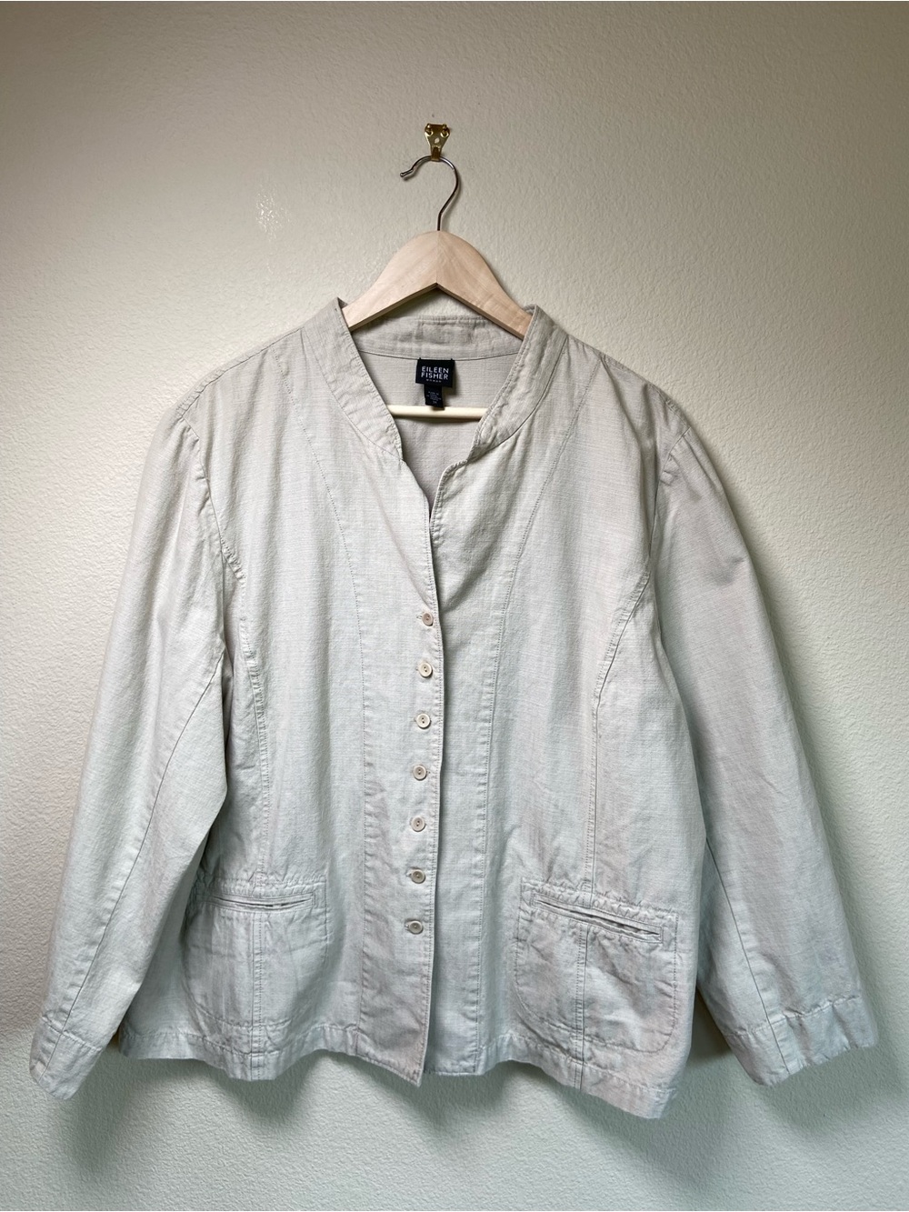 Eileen Fisher Button Front Minimal Jacket